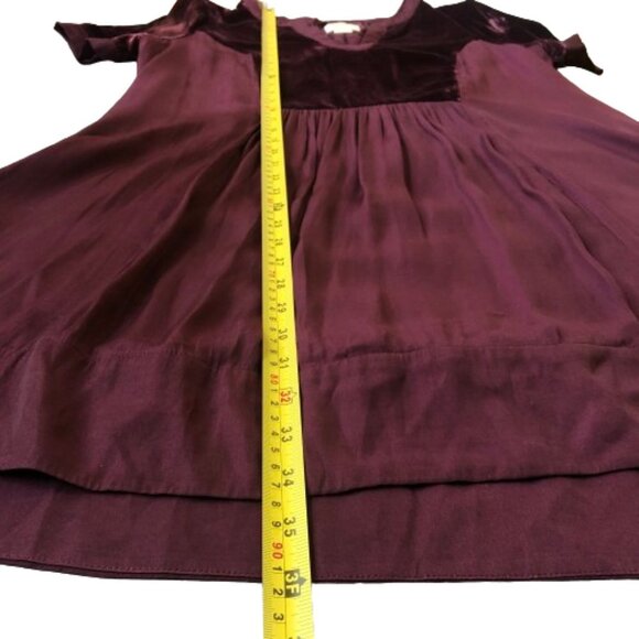 Anthropologie Maeve Ingrid Velvet Tunic Dress in Burgundy - Picture 14 of 16